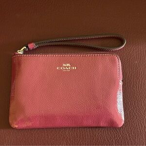 Coach Red Wristlet Clutch